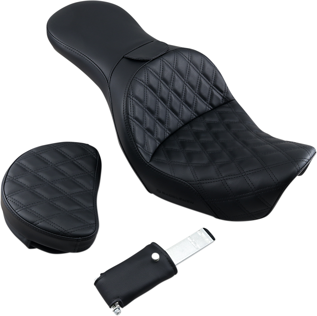 Explorer Seat - With Backrest - Lattice Stitched - Black - FXD