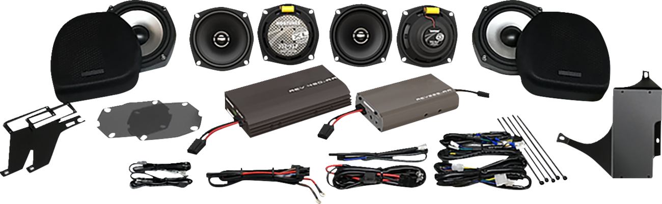 425 W Dual Amp/ 6 XL Speaker Kit - Harley Davidson