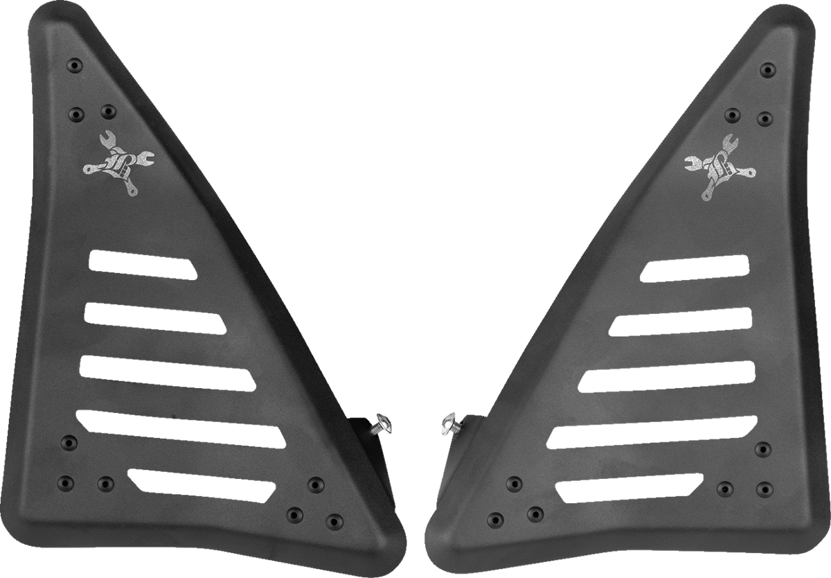 Side Covers - Slash Cut - Black - Honda - CMX