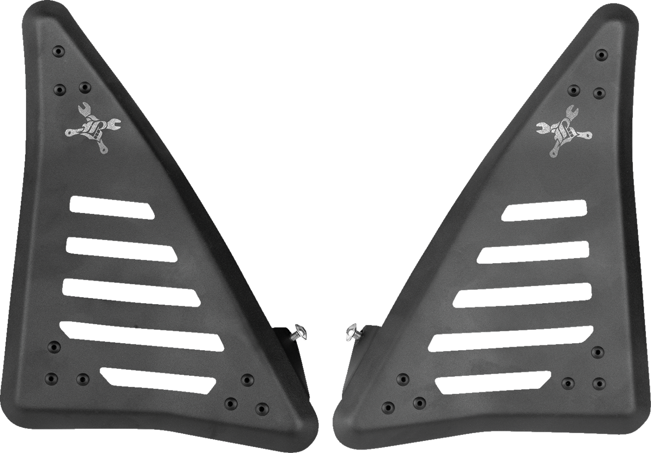 Side Covers - Slash Cut - Black - Honda - CMX