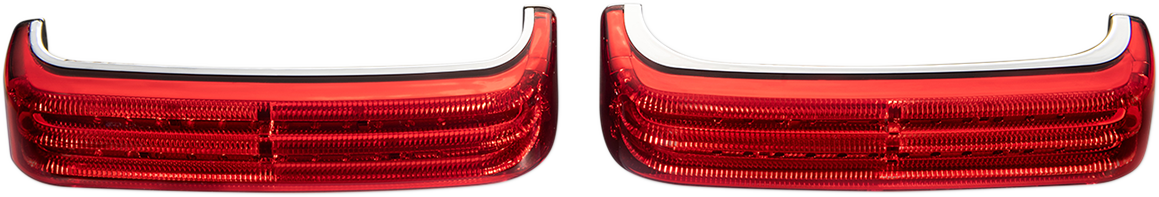 Saddlebag Lights - SS6 - Chrome/Red