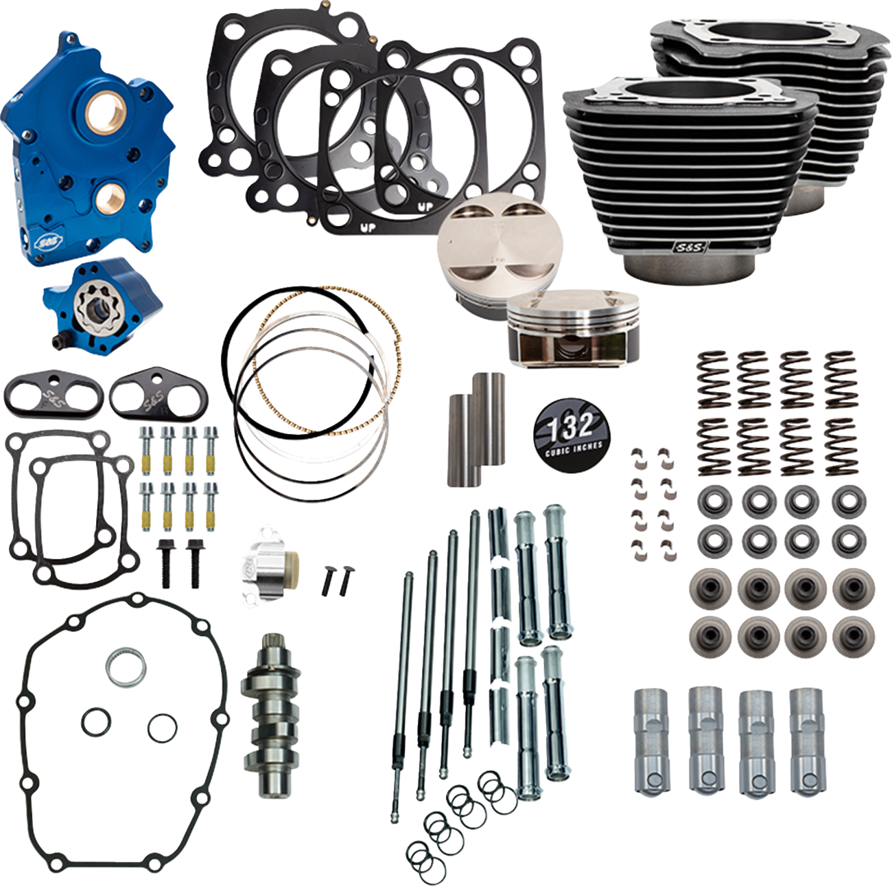 132" Power Pack - 550 Chain Drive - Oil Cooled - Black Granite W/Highlight Fins - 114"/117" M8