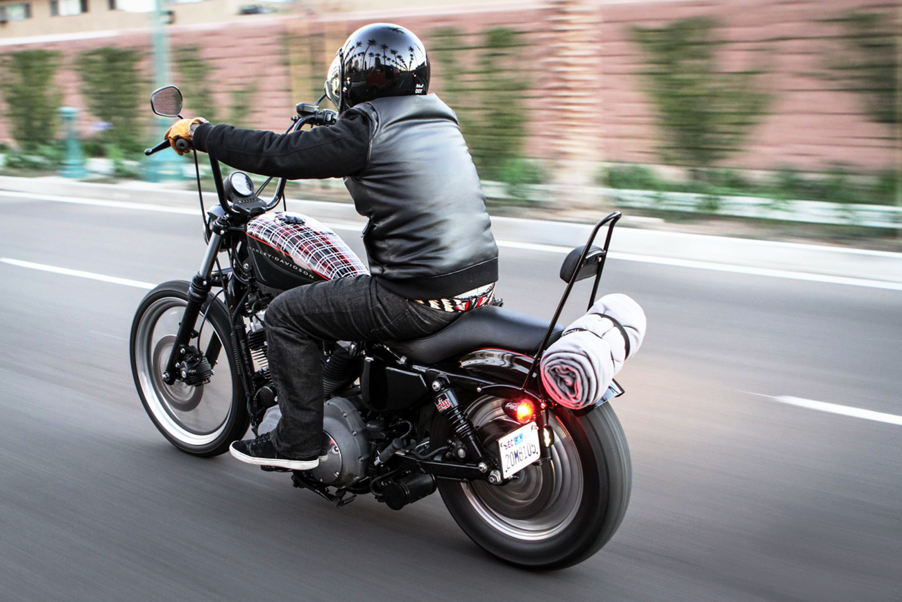 1" Narrow Bottom Ape Hanger Handlebar - 14" - Black
