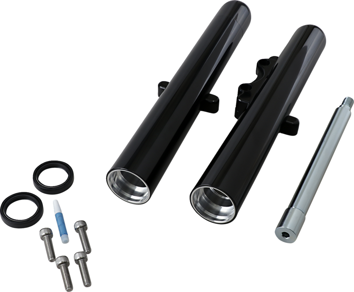 Fork Legs - Black Anodized - Hot Legs - Custom Single Disc - Smooth - '08-'13