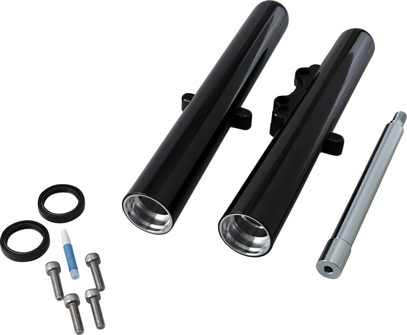 Fork Legs - Black Anodized - Hot Legs - Custom Single Disc - Smooth - '08-'13