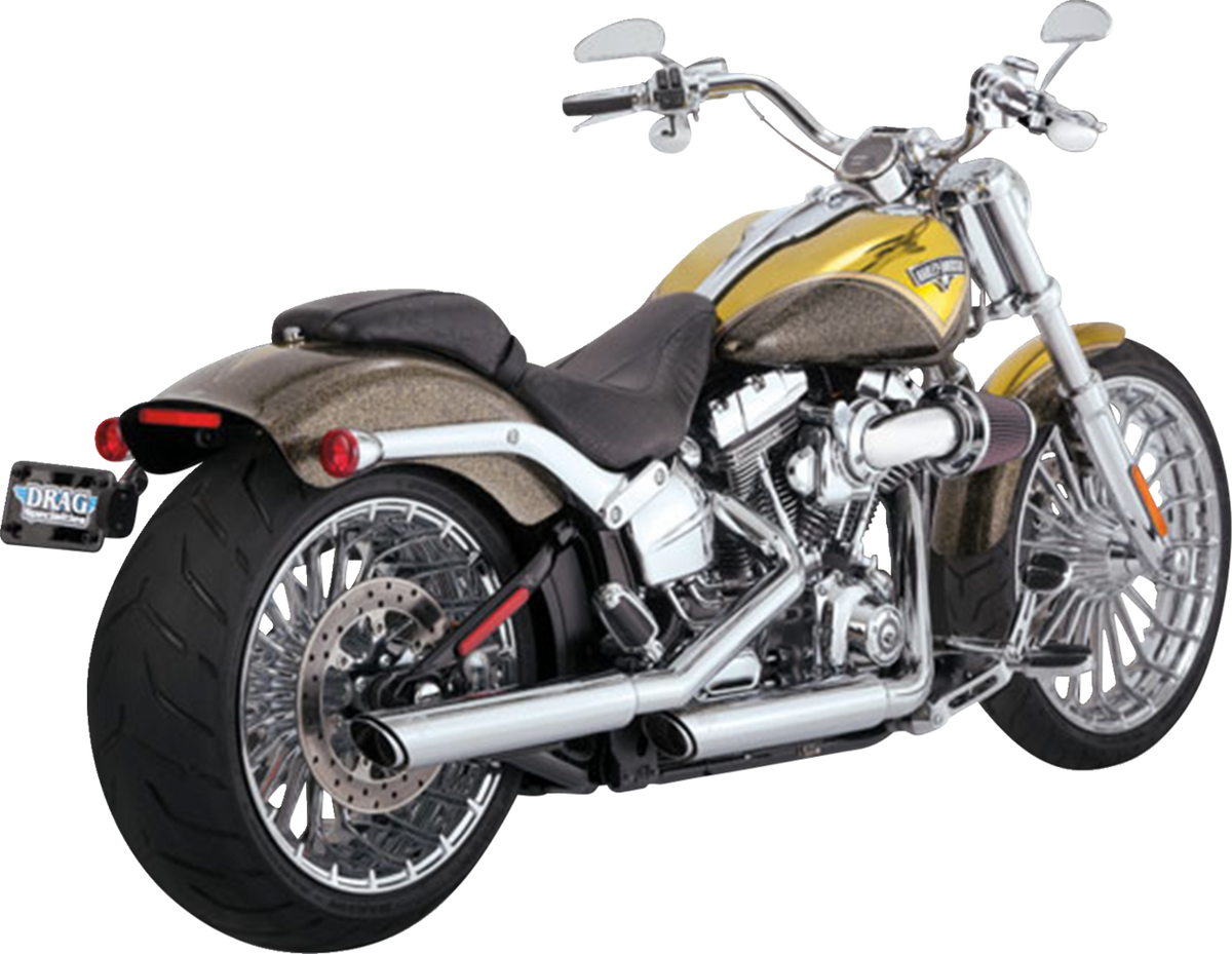 3" Twin Slash Slip-On Muffler - Chrome
