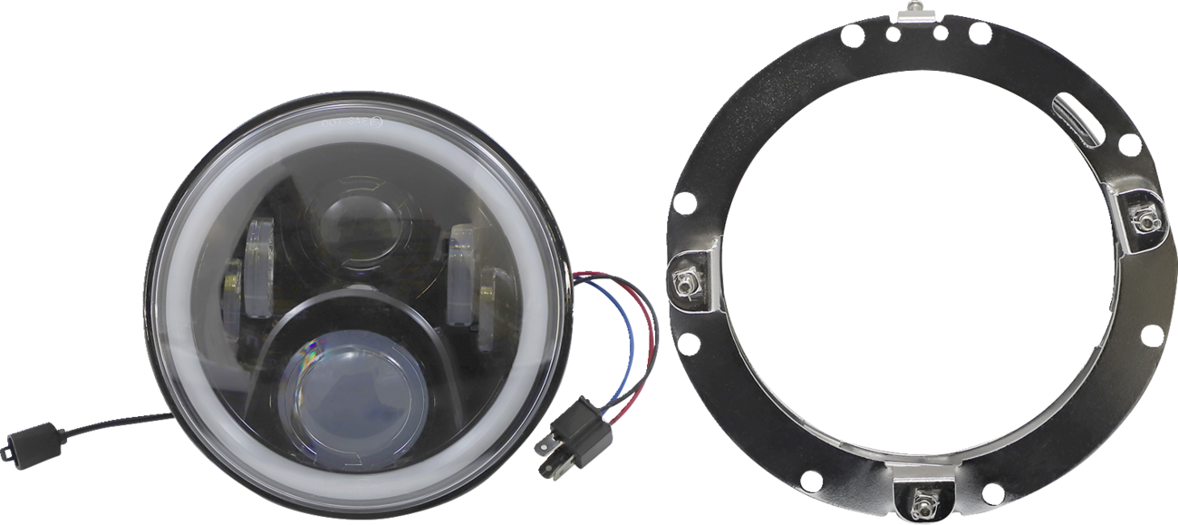 ProGLOW™ 7" Headlamp - With Mounting Ring - Black