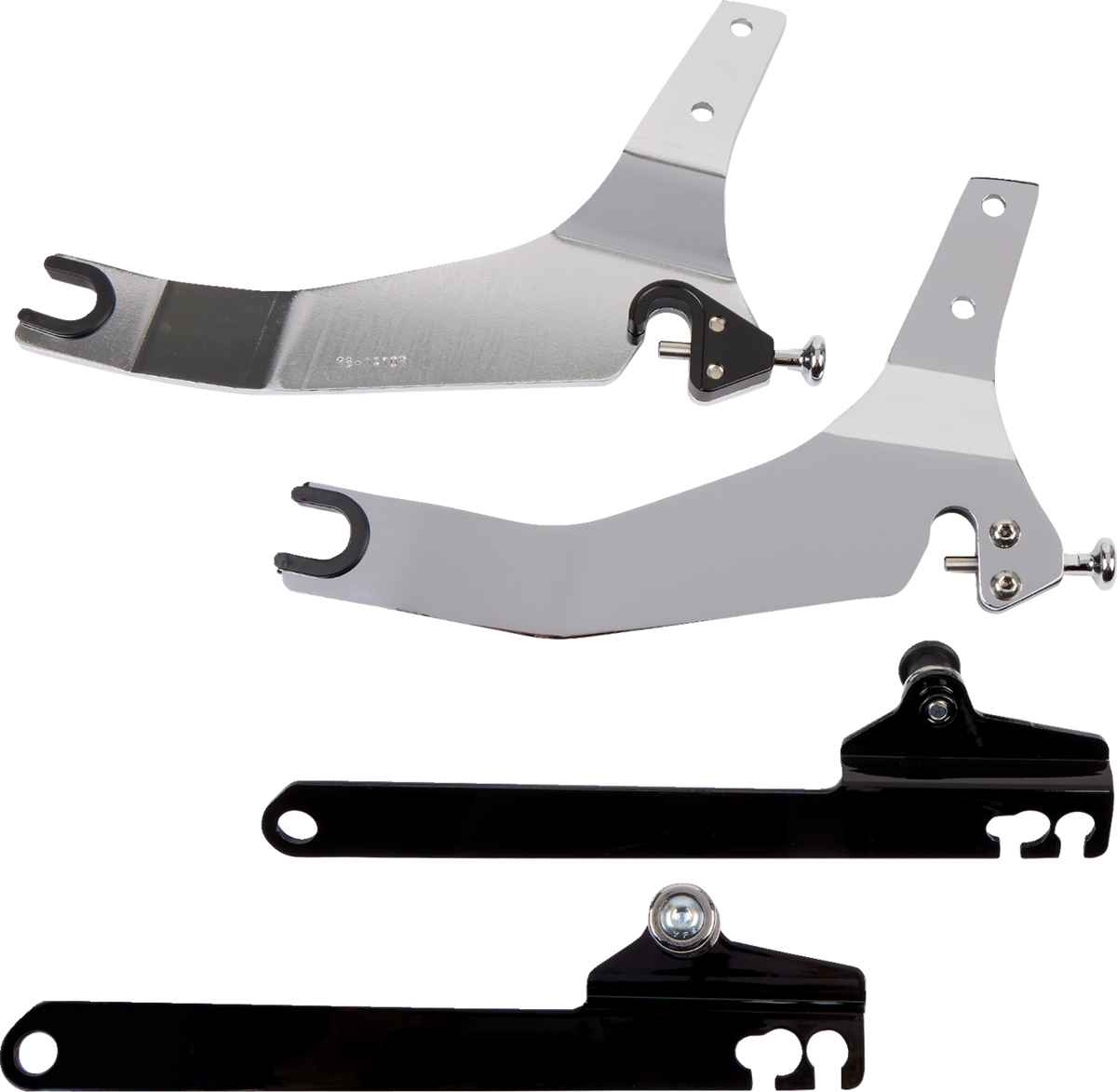 Backrest Kit - 14" - Chrome - Dyna