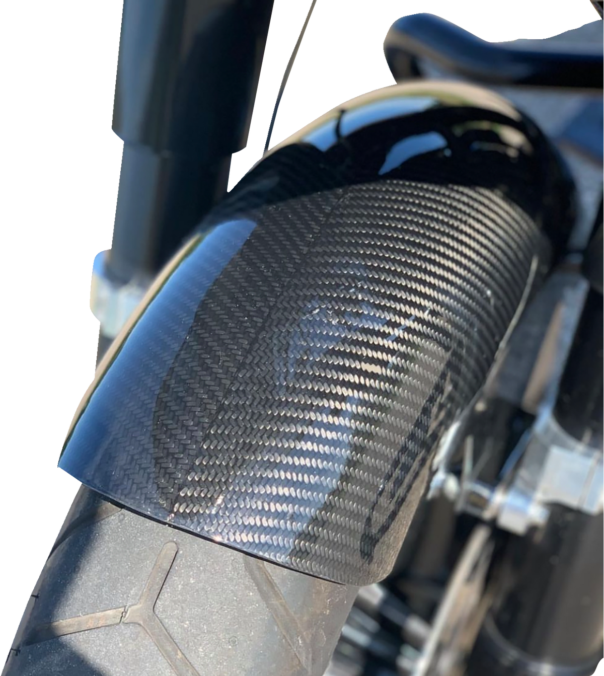 Front Fender - Shorty - Carbon Fiber/Gloss