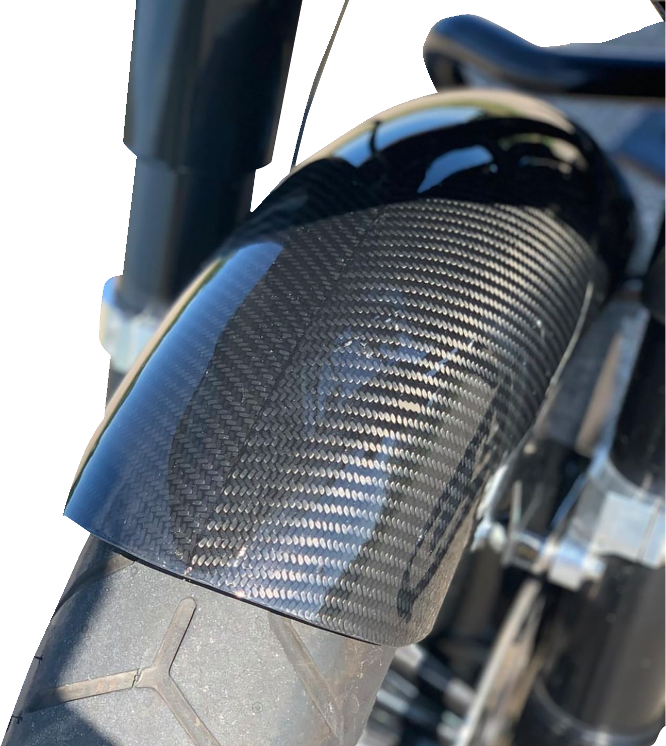 Front Fender - Shorty - Carbon Fiber/Gloss