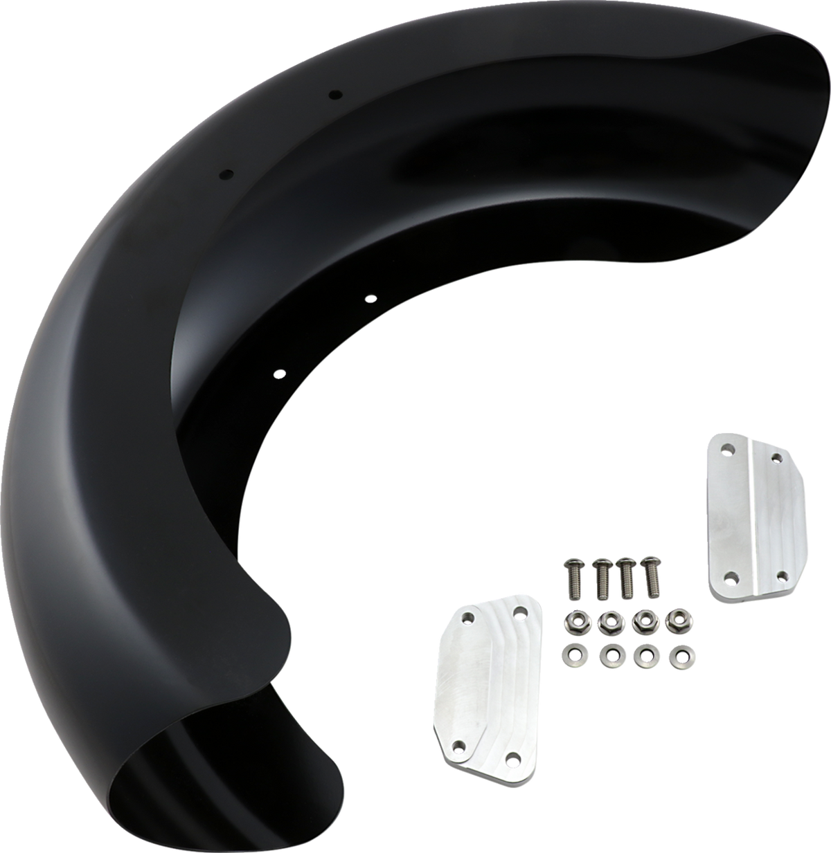 Roller Front Fender - Black - 18" - HD Softail