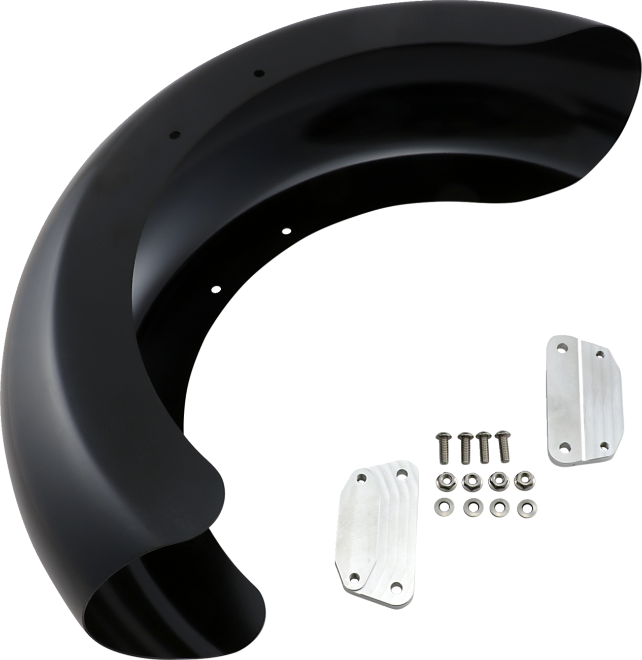 Roller Front Fender - Black - 18" - HD Softail