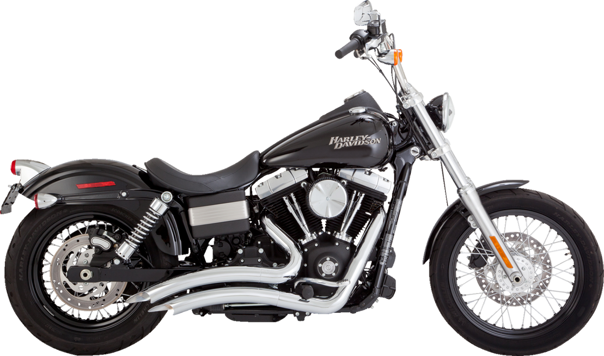 2-Into-2 Big Radius Exhaust System - Chrome