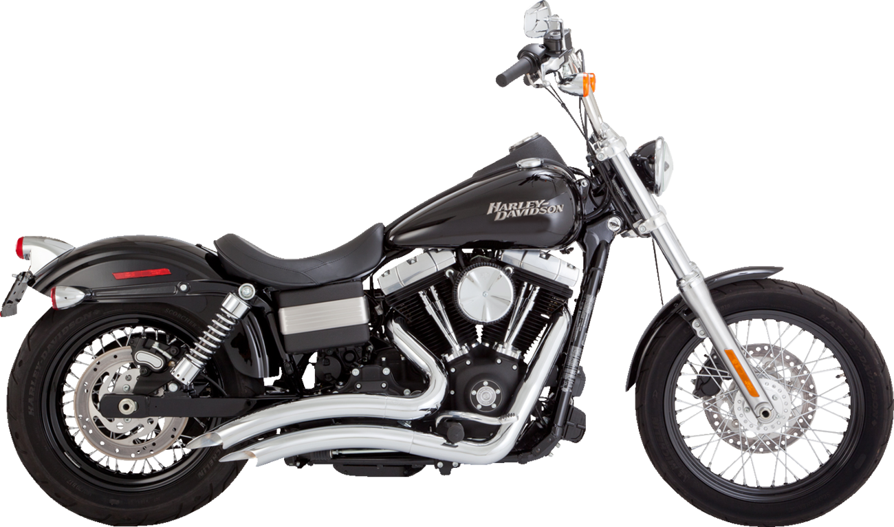2-Into-2 Big Radius Exhaust System - Chrome