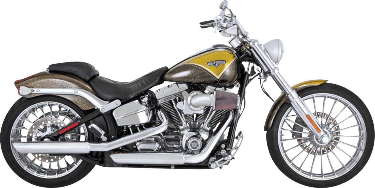 3" Twin Slash Slip-On Muffler - Chrome