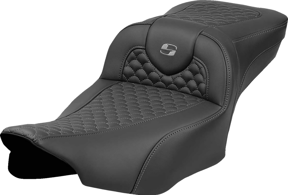 Roadsofa™ Extended Reach Seat - Dragon Scale Stitch - Dark Gray Stitch - W/O Backrest - FL '23-'24