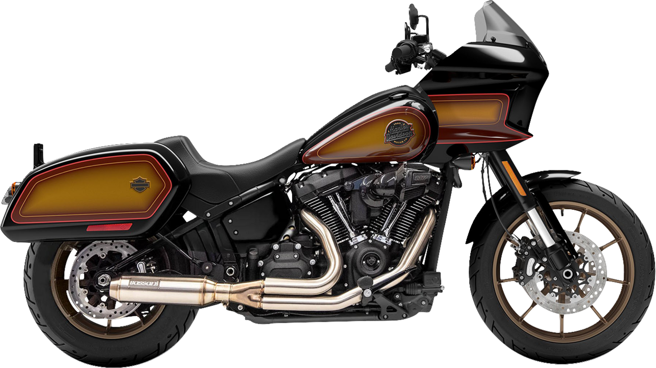 2-Into-1 Stainless Exhaust System With 4" Super Bike Muffler
