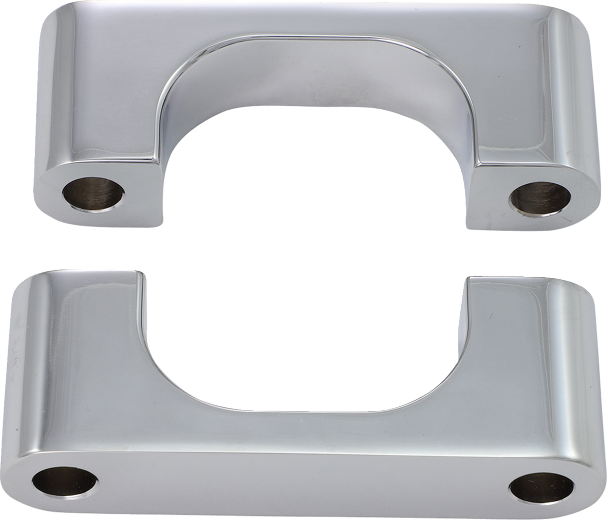 Hugger Front Fender Mounting Blocks - For 21" Wheels - Chrome