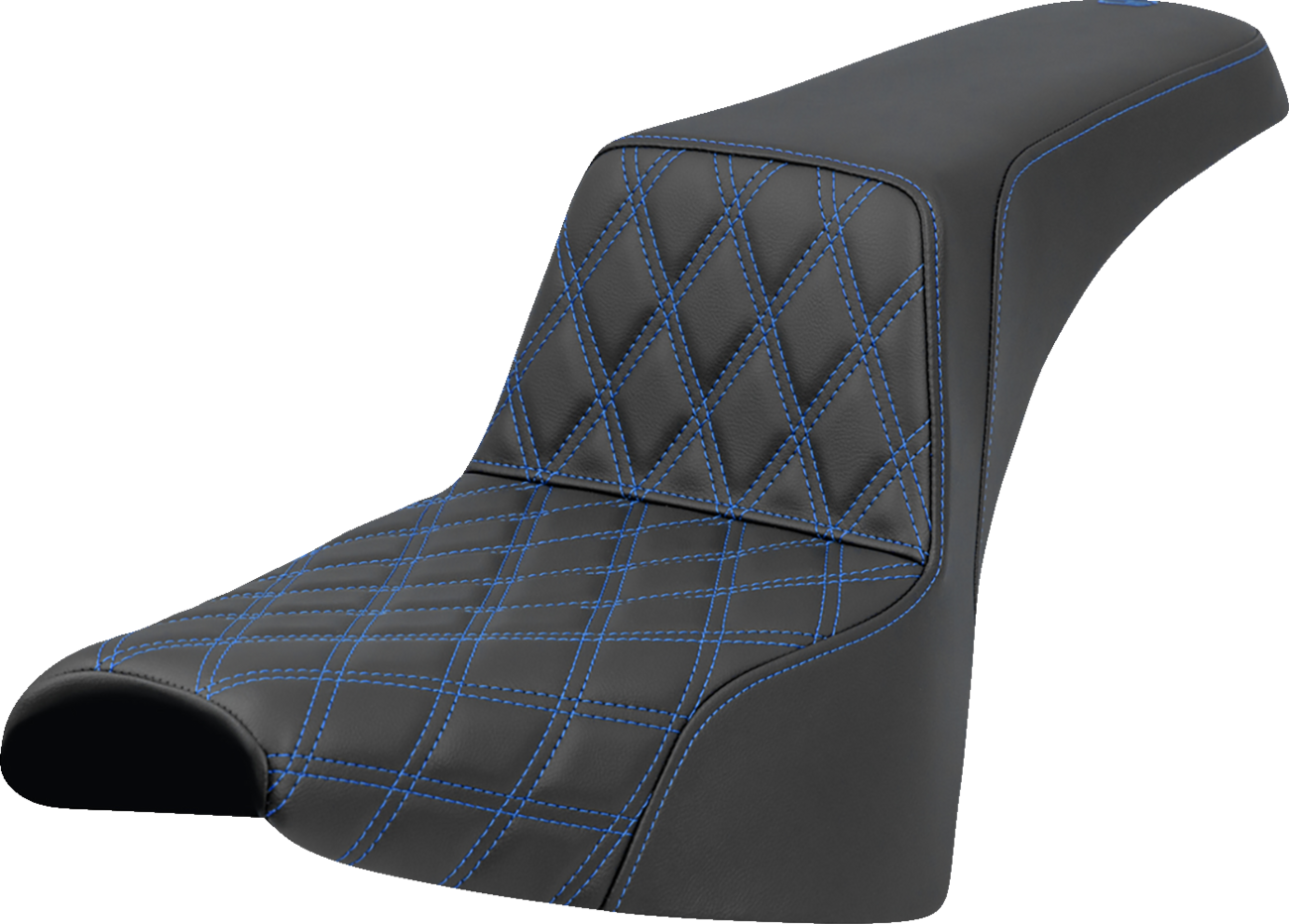 Step-Up Seat - Front Lattice Stitch - Blue Stitch - FXST/FXBB '18-'25