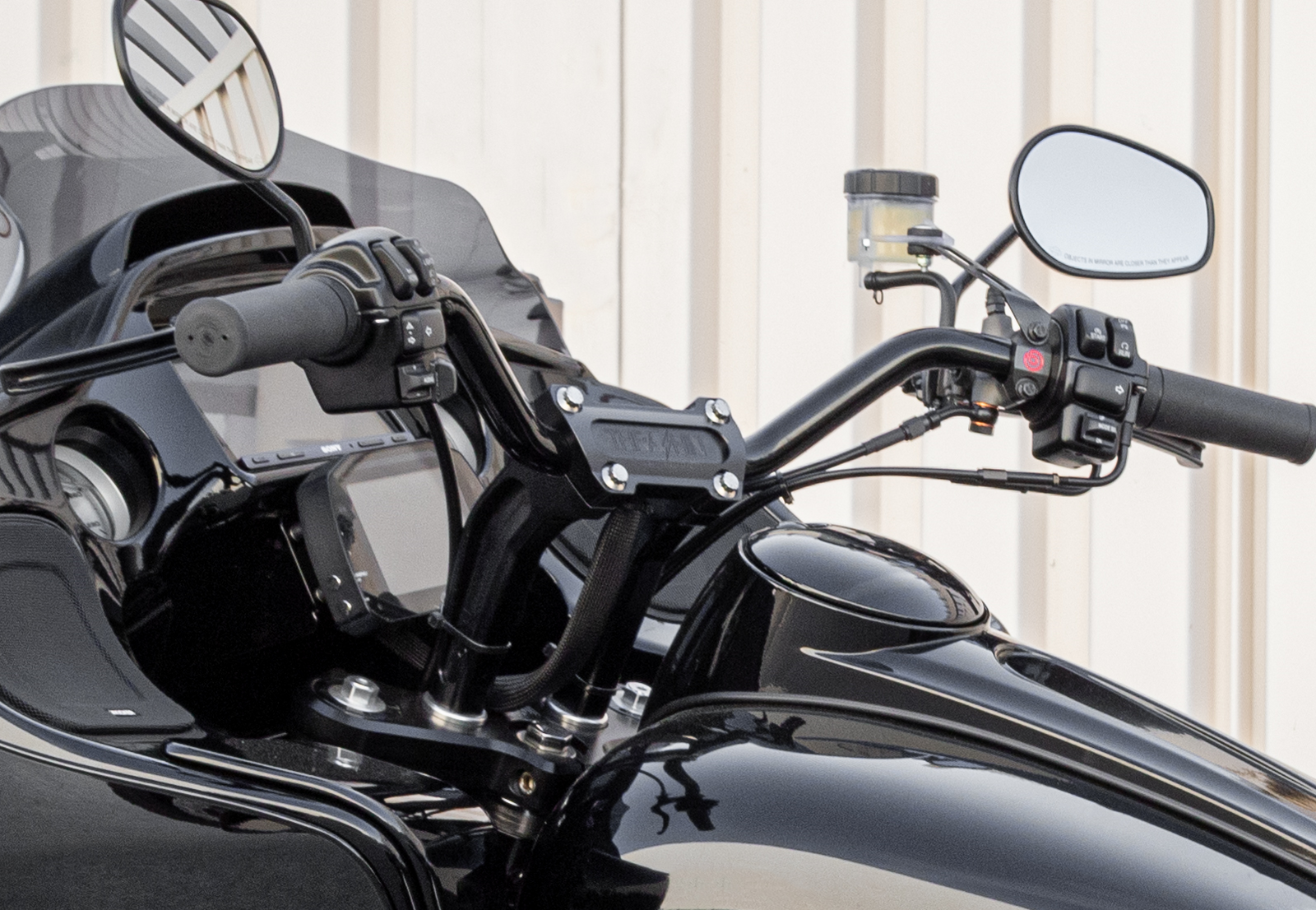 Handlebar Risers - Pull Back - 6-1/2" - Black