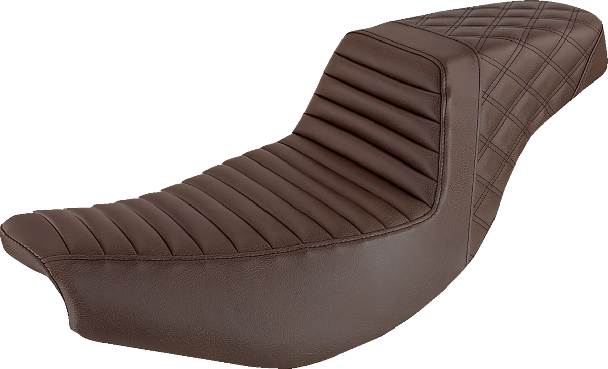 Step-Up Seat - Front Tuck-N'-Roll/Rear Lattice Stitch - Brown - Indian