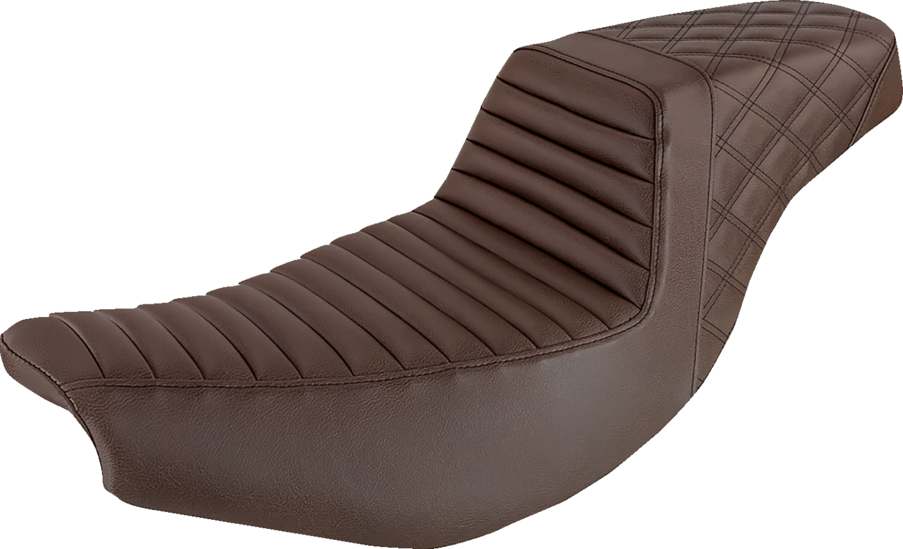 Step-Up Seat - Front Tuck-N'-Roll/Rear Lattice Stitch - Brown - Indian