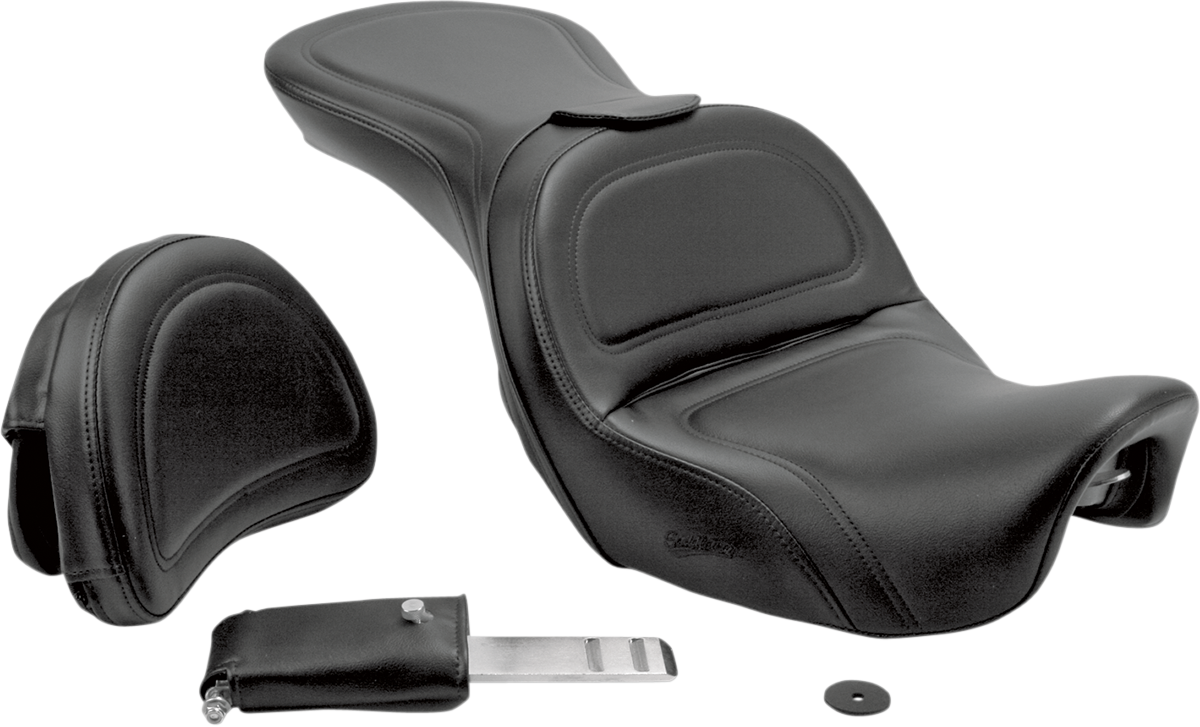 Seat - Explorer™ - With Backrest - Stitched - Black - FLD/FXD '06-'17