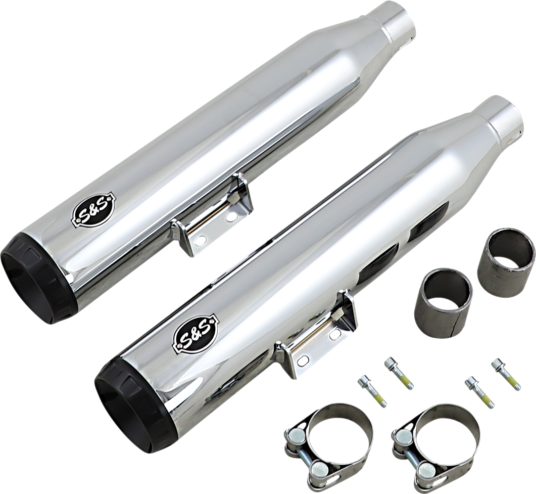 Grand National Slip-On Mufflers - 50-State - Chrome - FLHC/FLDE