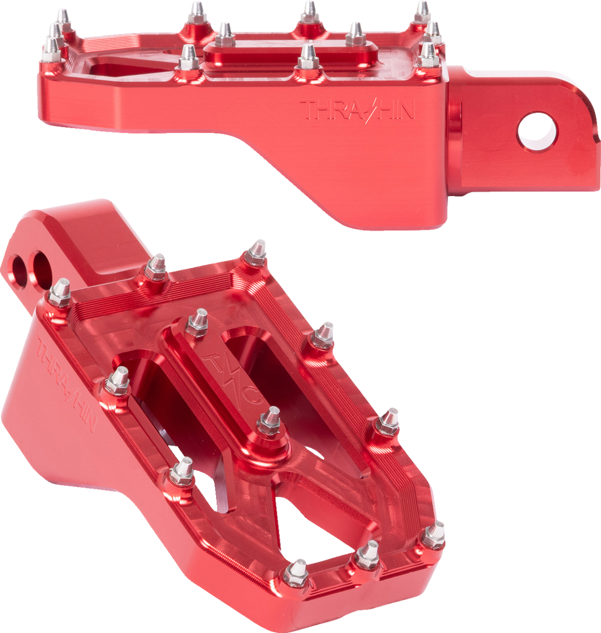 Aggressor Foot Pegs - Rear - Red - FL/FX '18-'25