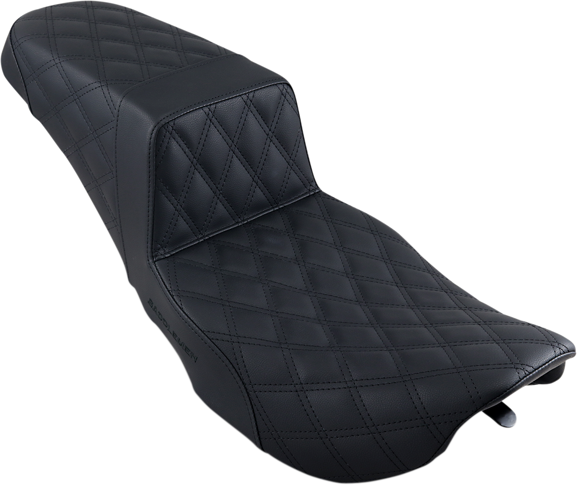Step-Up Seat - Full Lattice Stitch - Black - FLHR/FLHX