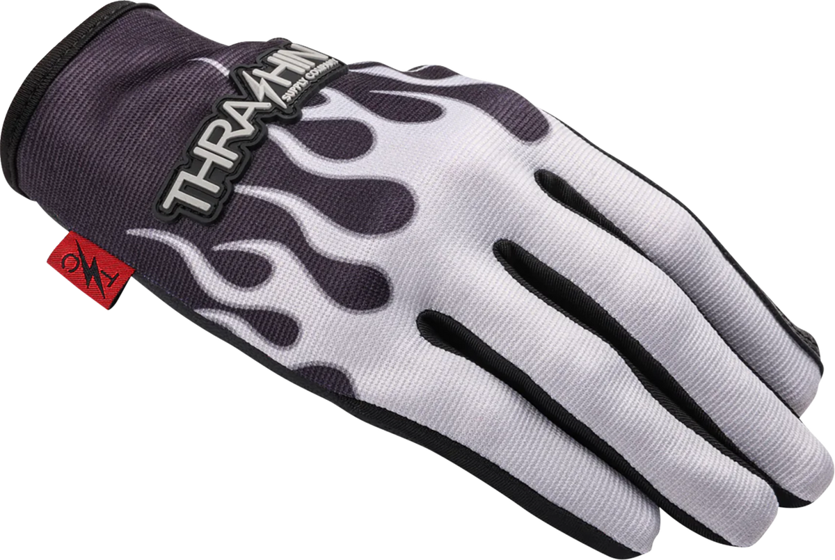 Stealth Leather Palm Flame Gloves