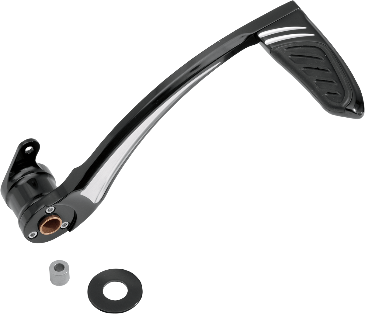 Rear Brake Lever - Black/Chrome - FLH/FLT '97-'07