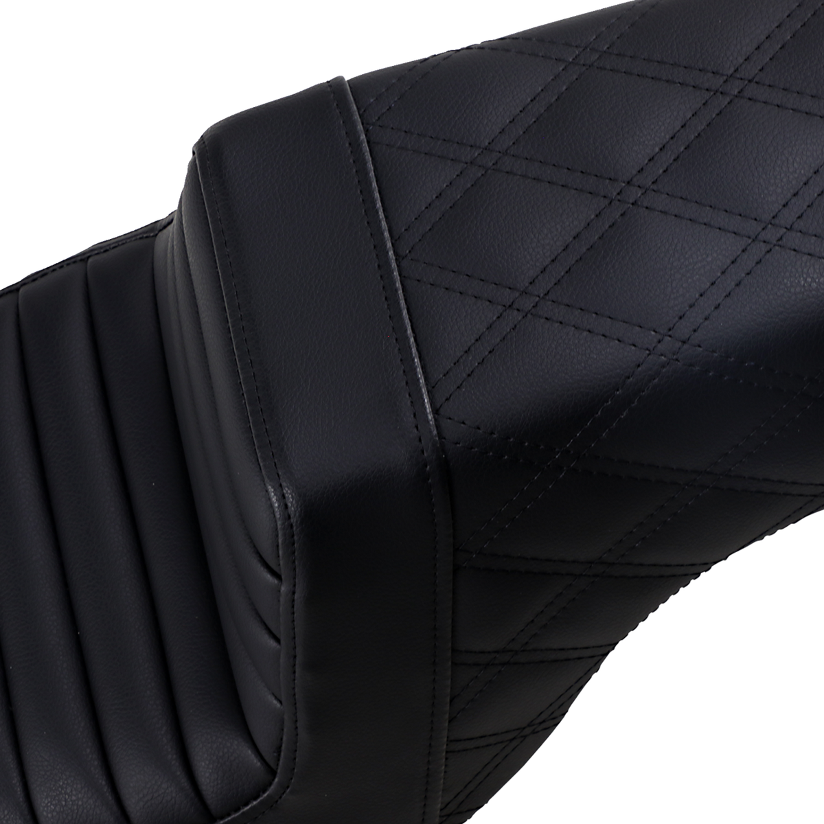 Step-Up Seat - Front Tuck-N-Roll/Rear Lattice Stitch - Black