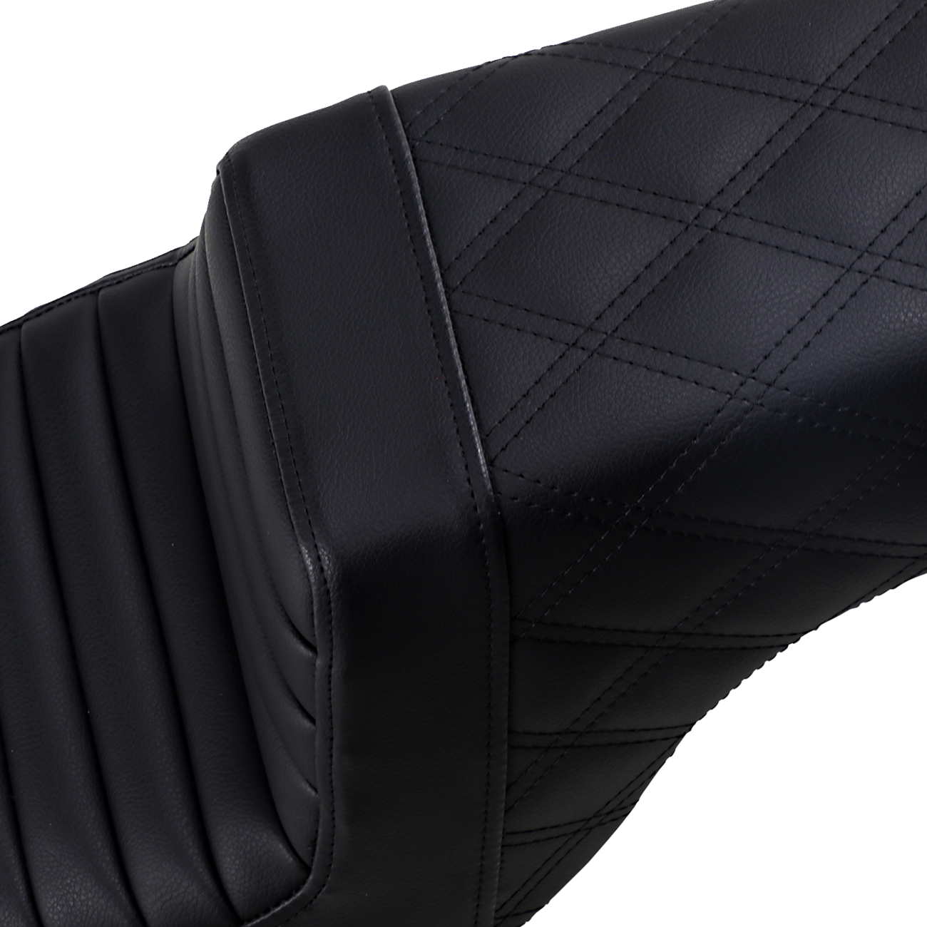 Step-Up Seat - Front Tuck-N-Roll/Rear Lattice Stitch - Black