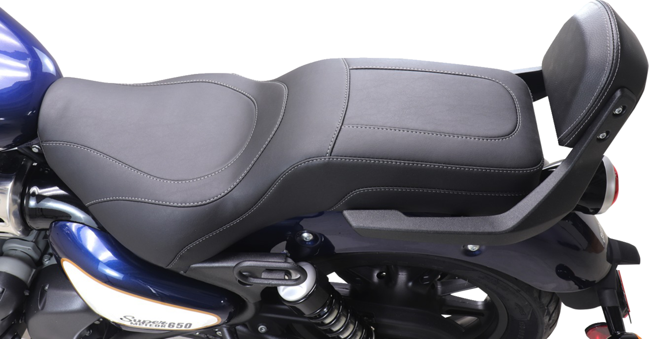 Squareback 2-Up Seat - Black W/ Steel Stitch - Royal Enfield '24-'25