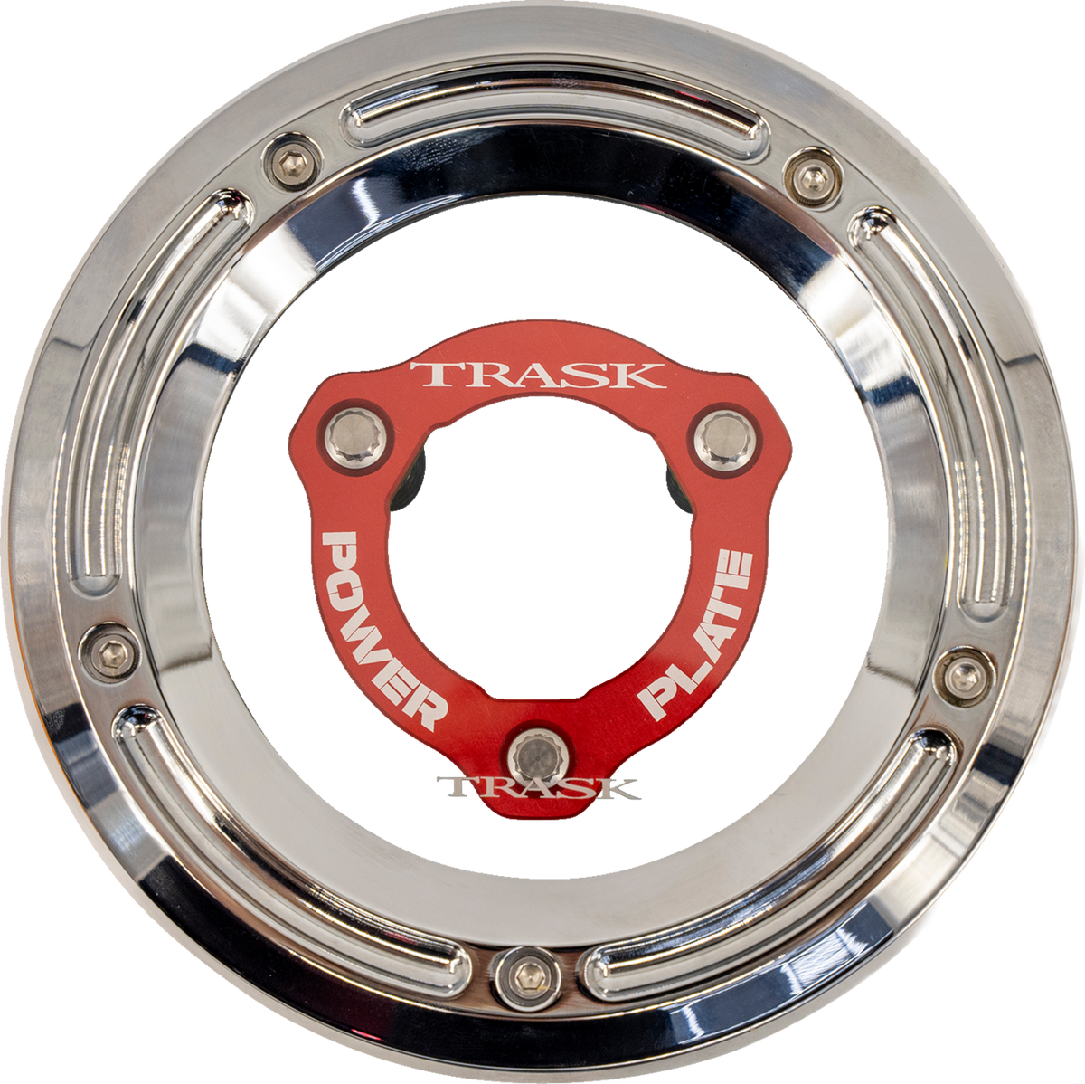 Derby Cover With Power Plate - Chrome/Red - Kit - '17-'25 Harley-Davidson