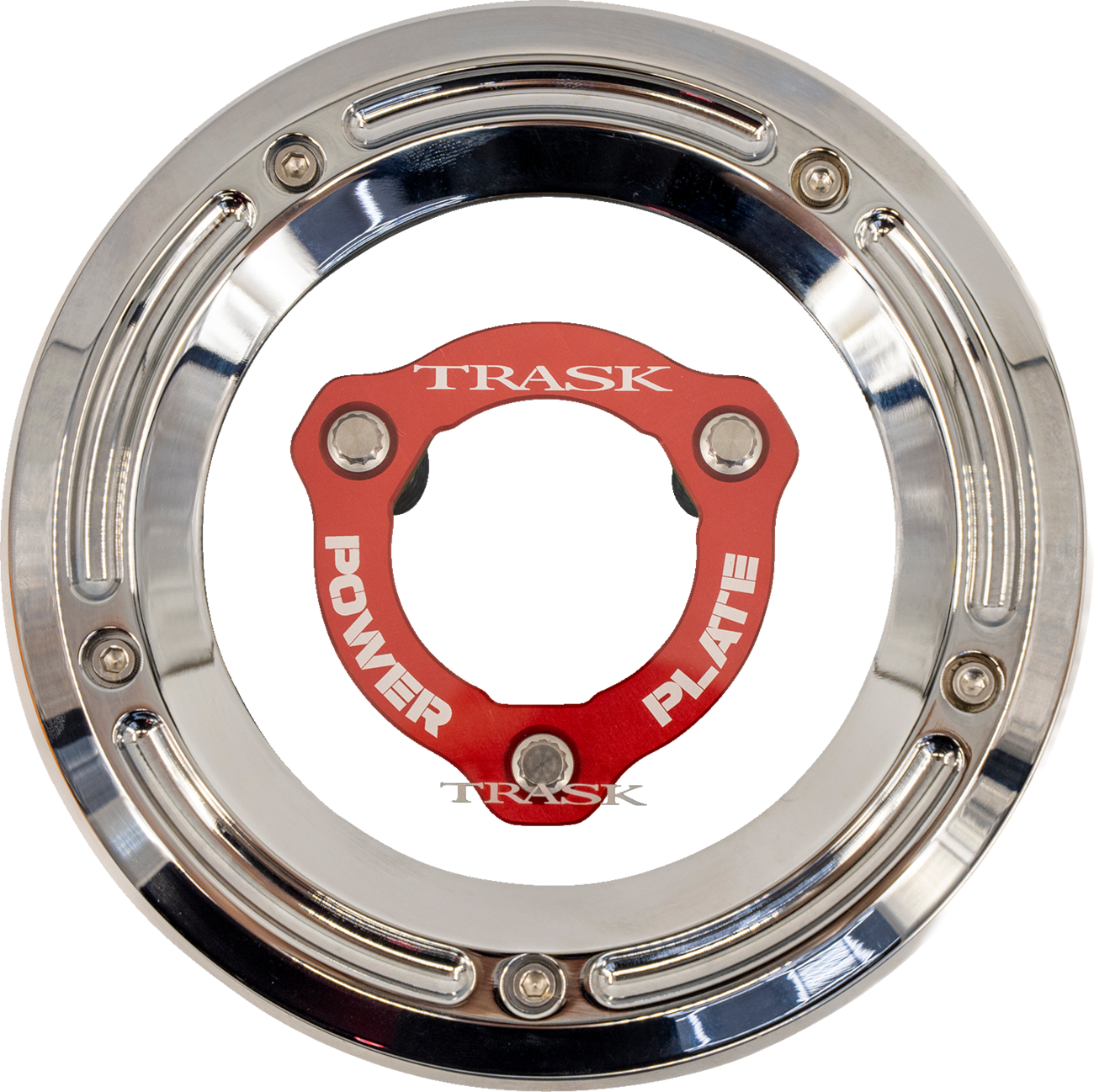 Derby Cover With Power Plate - Chrome/Red - Kit - '17-'25 Harley-Davidson