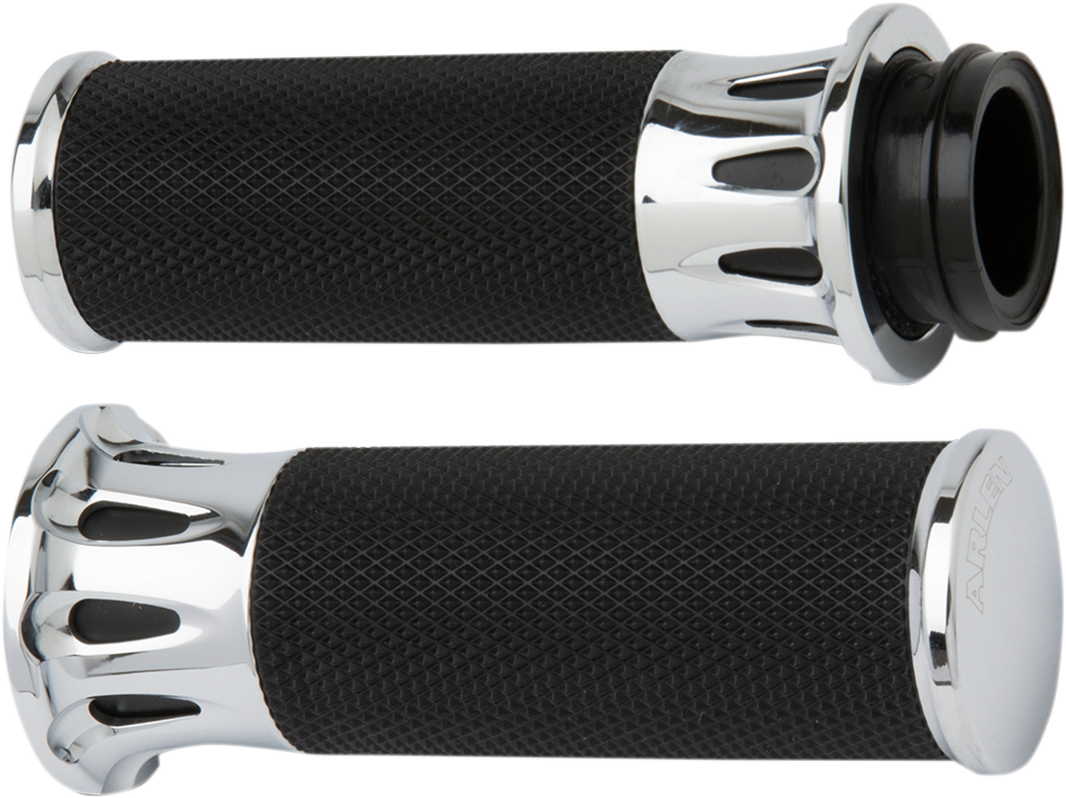 Fusion Deep Cut Grips - TBW - Chrome