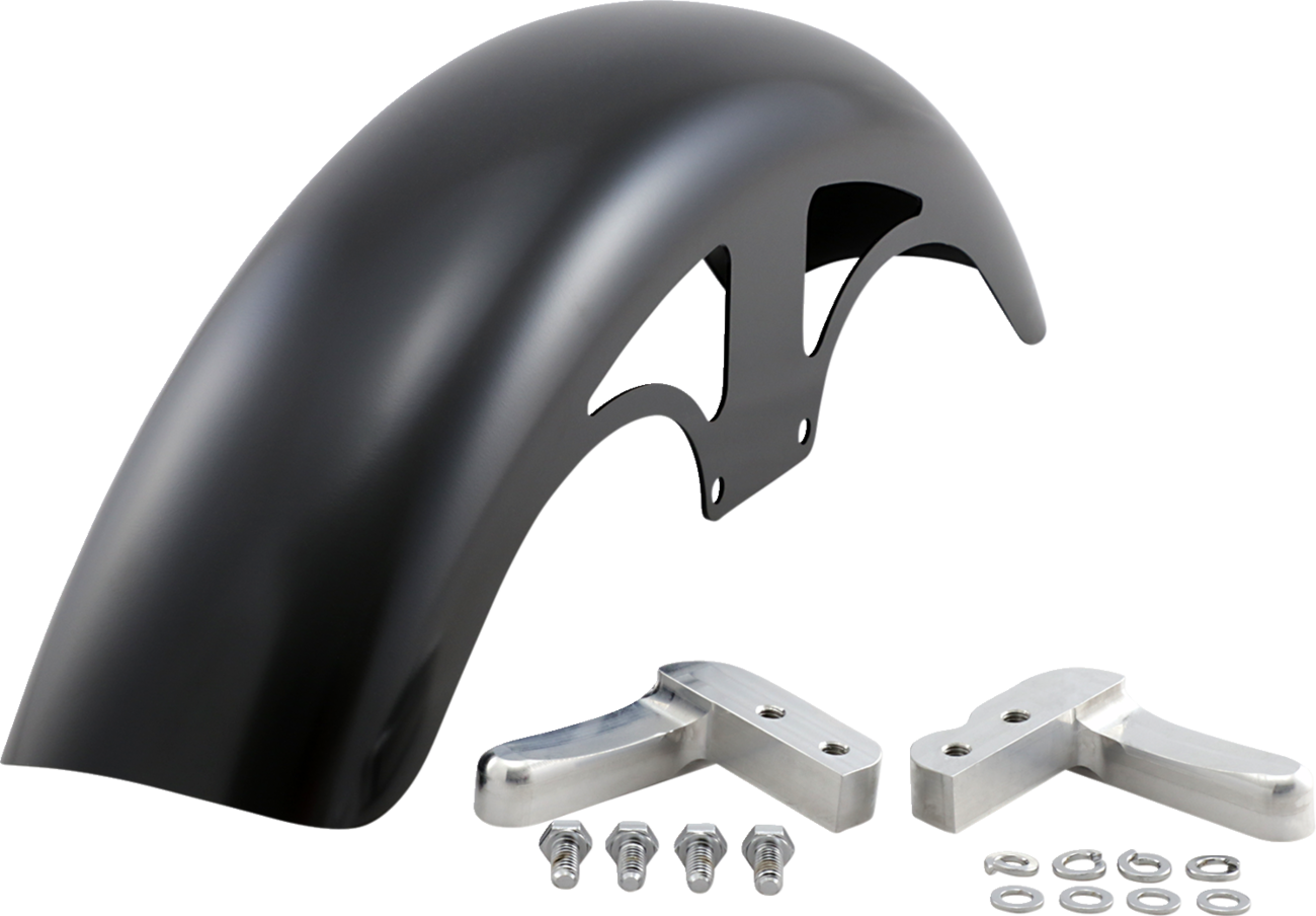P-Tom Front Fender - Black - 19" - HD Dyna/Softail