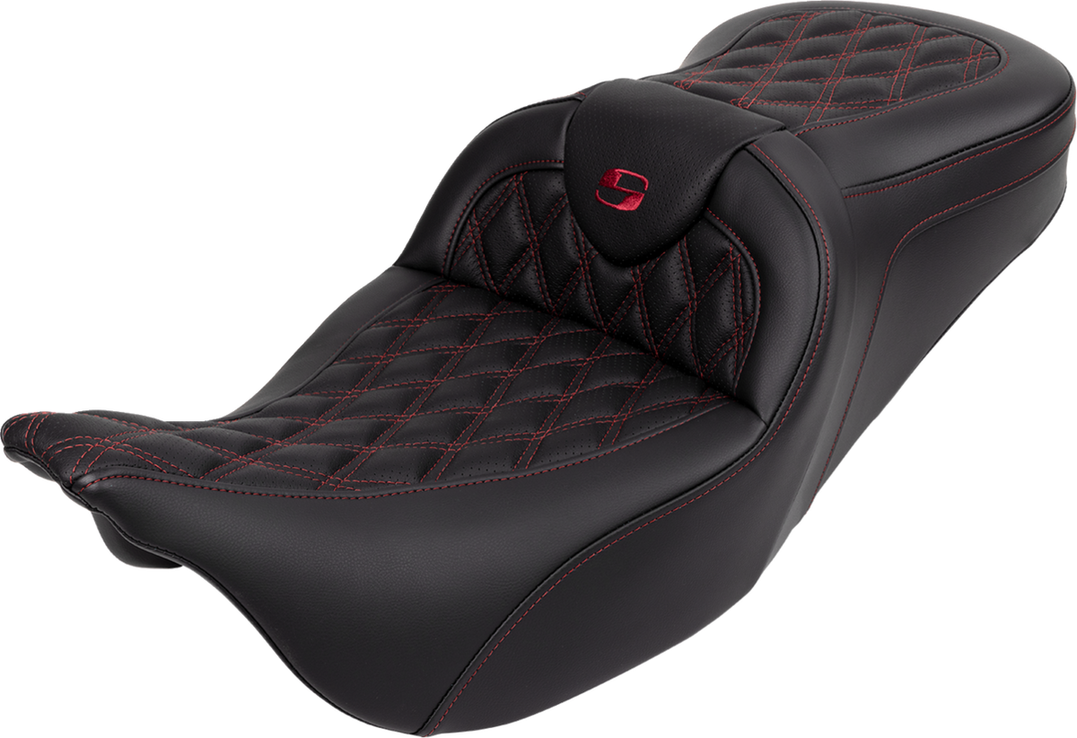 Roadsofa™ Seat - With Backrest - Wine Berry Stitch - FL '08-'23