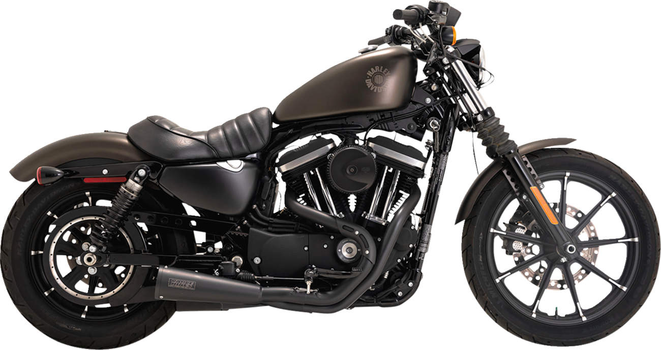 2-Into-1 Upsweep PCX™ Exhaust System - Stainless Steel - Black