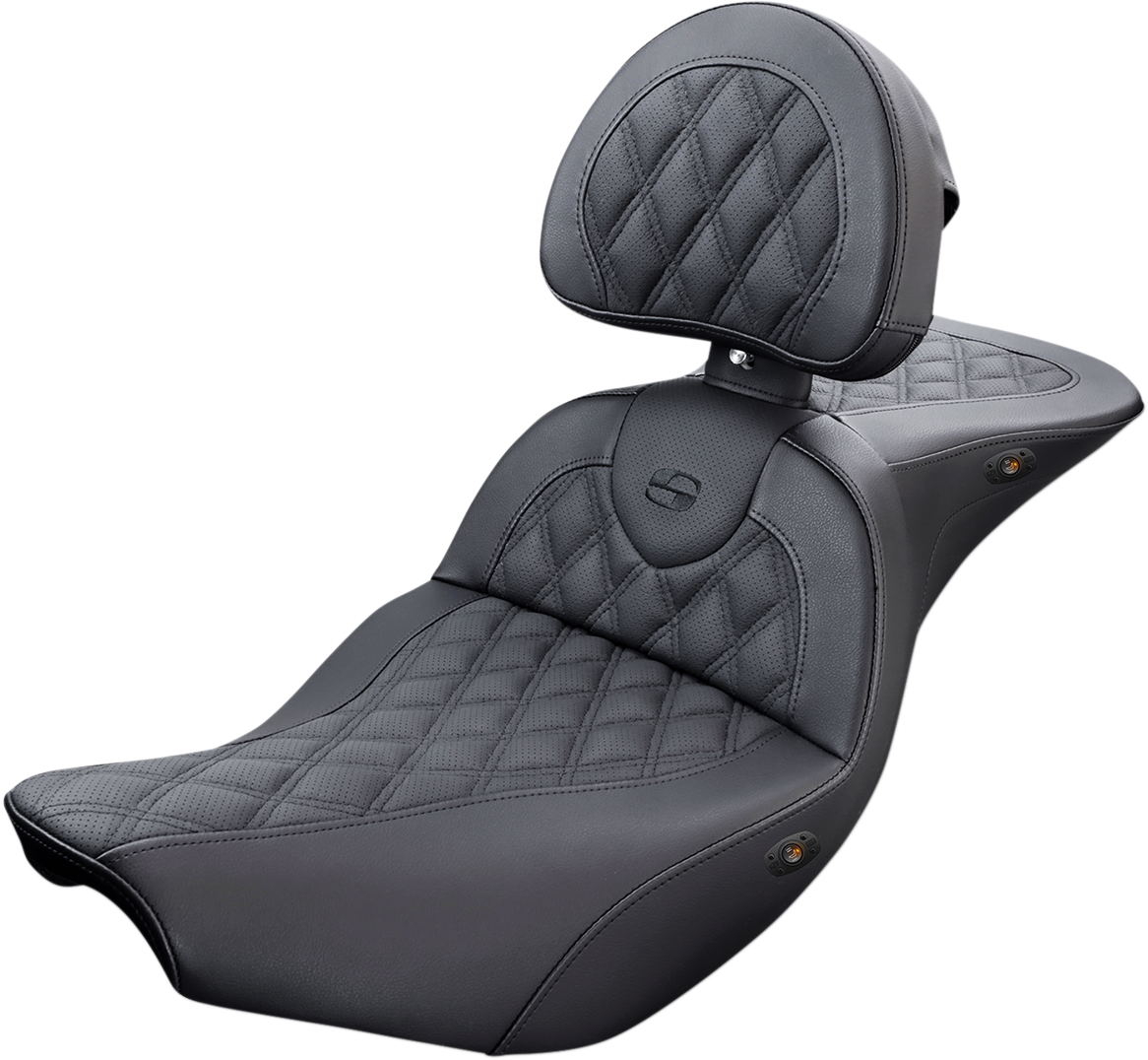 Heated Roadsofa™ Seat - Lattice Stitch W/ Backrest - Indian