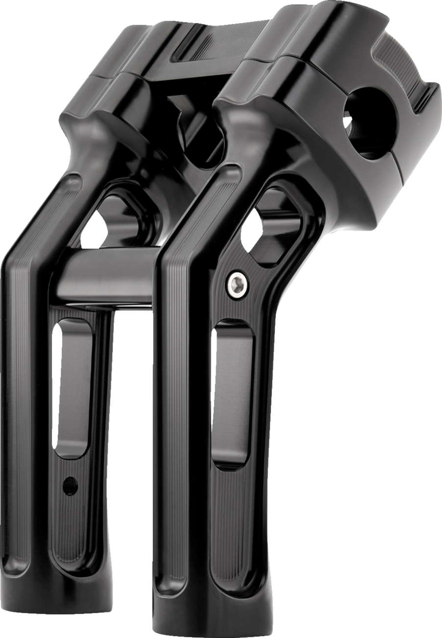 Method Kickback Handlebar Riser - Softail Gauge Cut-Out - 7" - Black