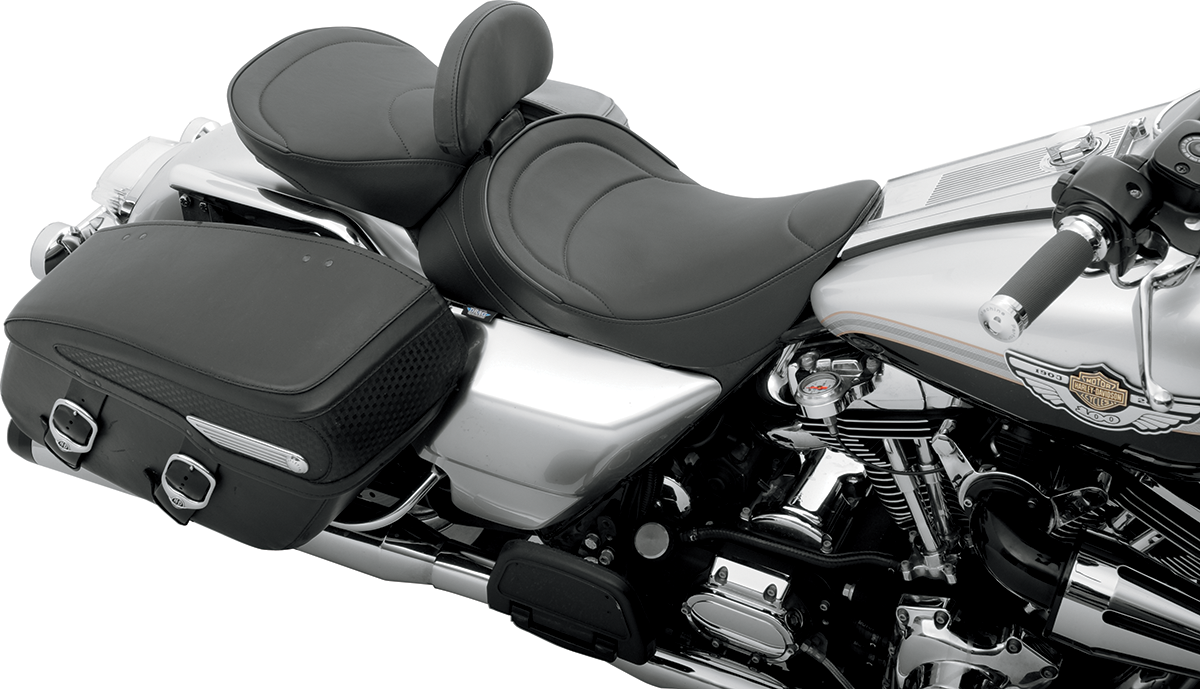 Solo Seat - Mild Stitched - Driver Backrest Compatible - FLH '97-'07