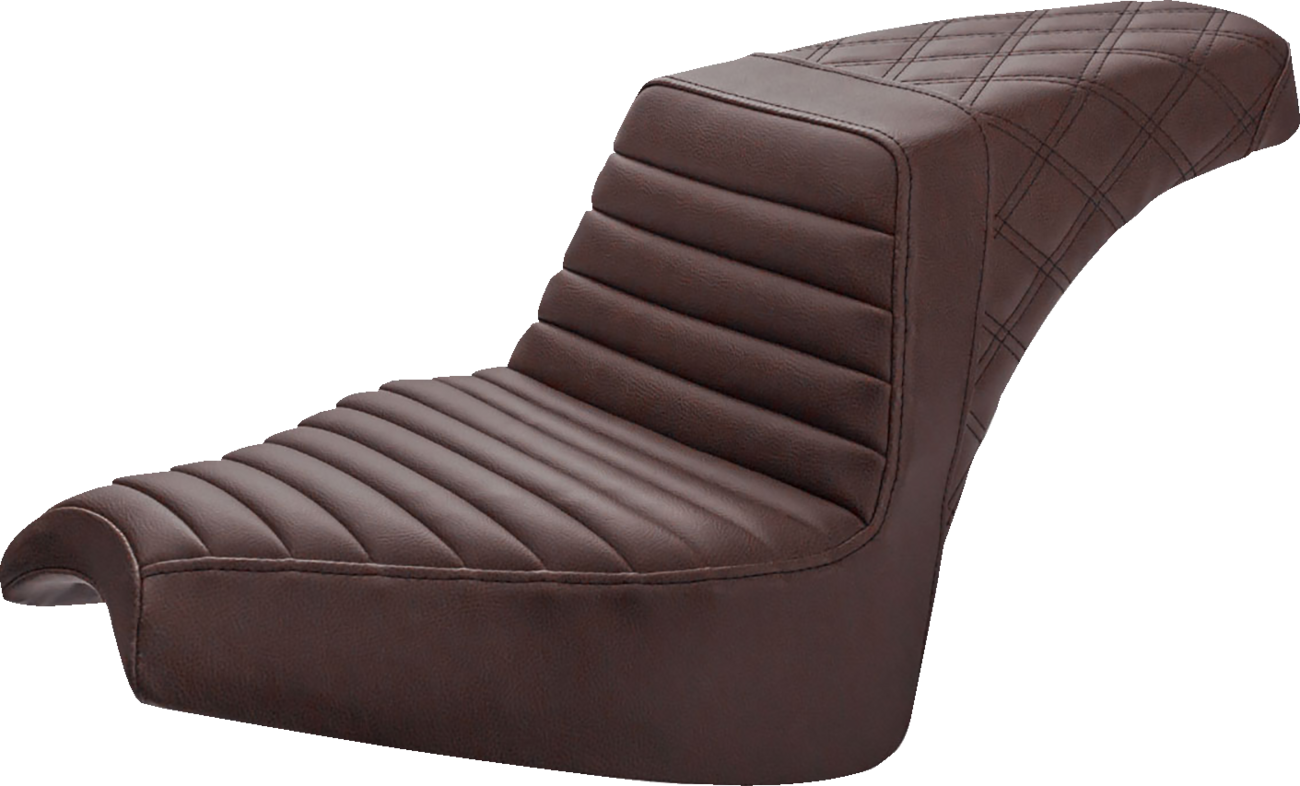 Step-Up Seat - Front Tuck-N'-Roll/Rear Lattice Stitch - Brown - Chief