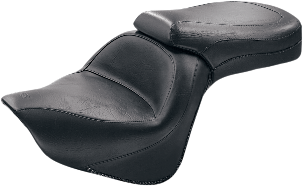 Seat - Vintage - Wide - Touring - Without Driver Backrest - One-Piece - Smooth - Black - VN900