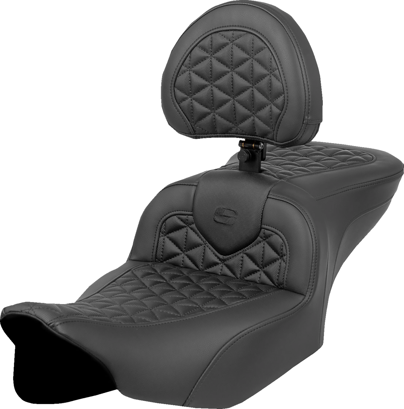 RoadSofa™ Tri Gripper Seat - Standard Reach - W/ Backrest - FLH/FLT '23-'24