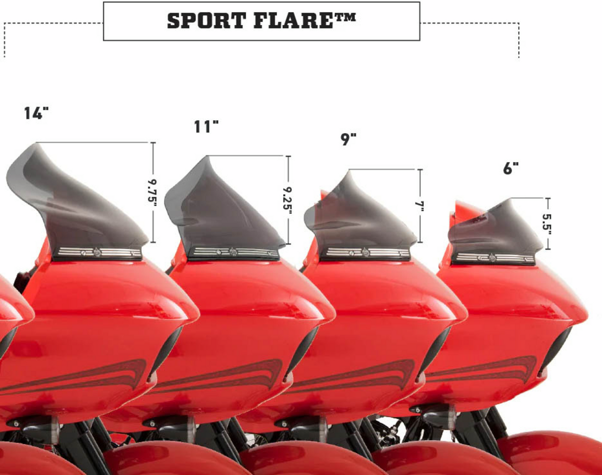 Sport Flare® Windshield - 10" - Clear - '23-'25 FLTRX