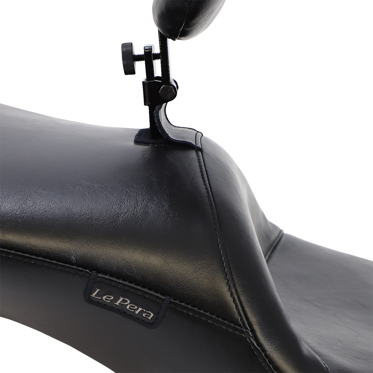 Maverick Daddy Long Legs Seat - With Backrest - Black - Smooth - FL '08-'23