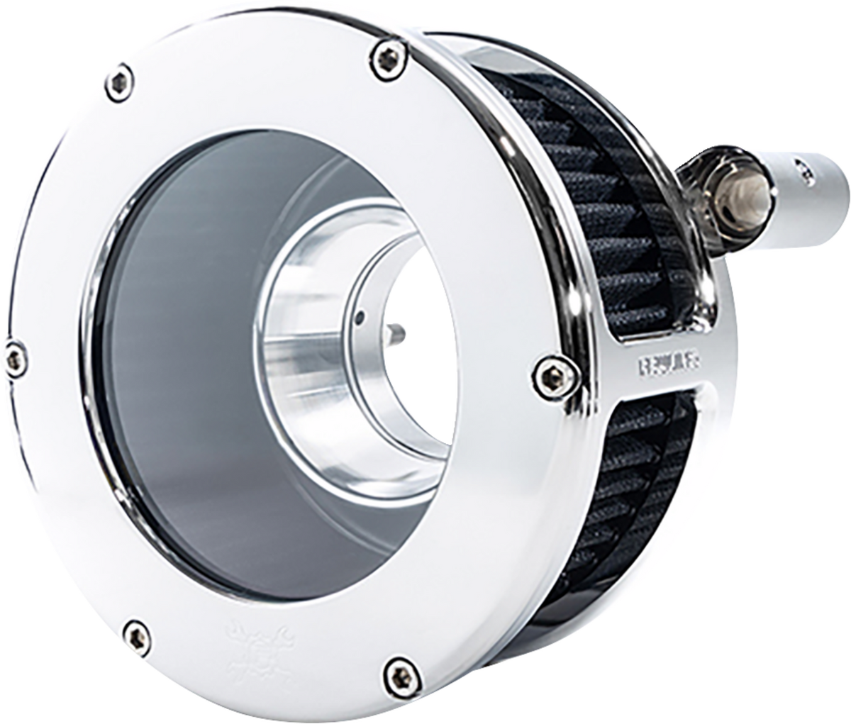 BA Air Cleaner Kit - Chrome/Clear With Black Filter - '93-'99 Evolution Big Twin
